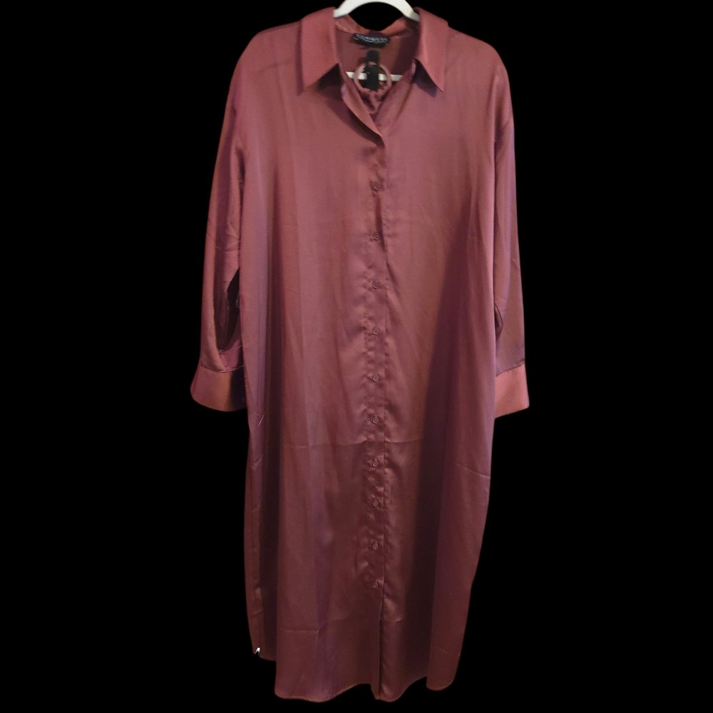 Eloquii Women's Midi Dress in Burgundy